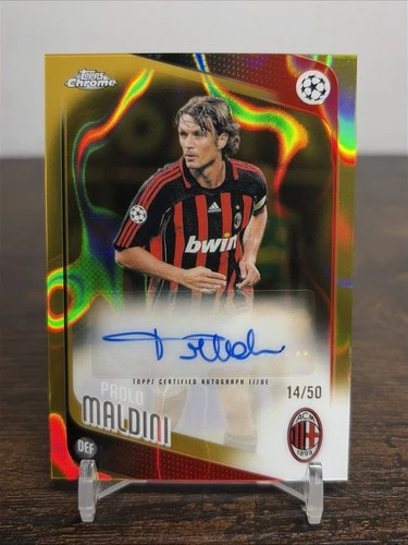 2025/26 Topps Chrome UEFA Paolo Maldini Gold  Lava Auto /50 #CLA-PM