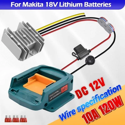 MARKENLOS Spannungswandler für Makita 18V auf 12V Step-down Konverter Converter 120W DE