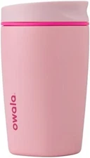 Owala SmoothSip 12oz Insulated Coffee Tumbler, Stainless Steel, Pink, BPA-Free