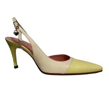 Escada Vintage Style Two Tone Cream Yellow Sl...