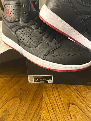 Jordan Access Mid Top Lace-Up Men's Sneakers Black/Red/White AR3762-018, Size 10