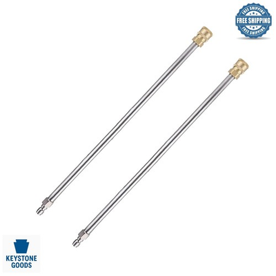 #ad 17 Inch Stainless Steel Pressure Washer Extension Wand 2 Pack $16.79