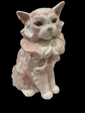 Vintage Kay Finch " AMBROSIA" Ceramic Cat Statue ~ California ~ 10.5" H