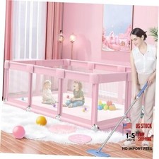 Pink Baby Playpen - 74x50 - Large for Girl - Large Play - 27 Inch
