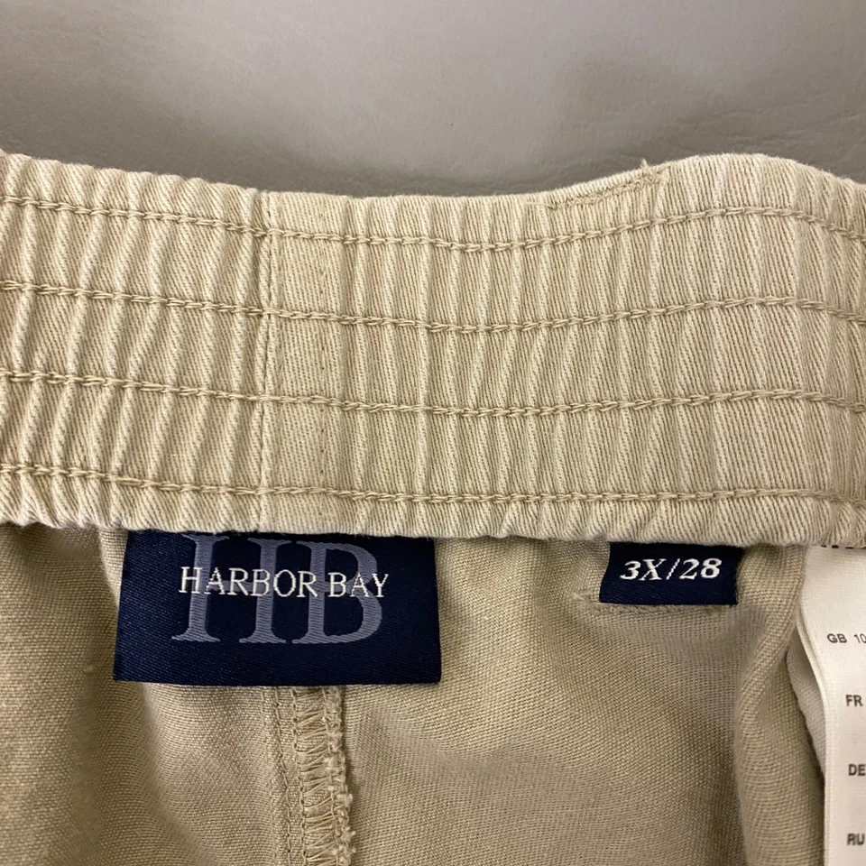 Harbor Bay мужской размер 3XL / 28 желтовато-коричневый хлопок смесь эластичный пояс укороченный брюки * недостаток - Изображение 3 из 4