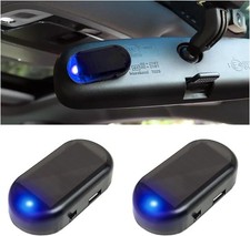 Simulated Car Solar Alarm System Blue, 2-Piece Set 