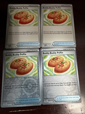 4 x Buddy-Buddy Poffin 101/131- SV: Prismatic Evolutions 2 x reverse 2 commons 