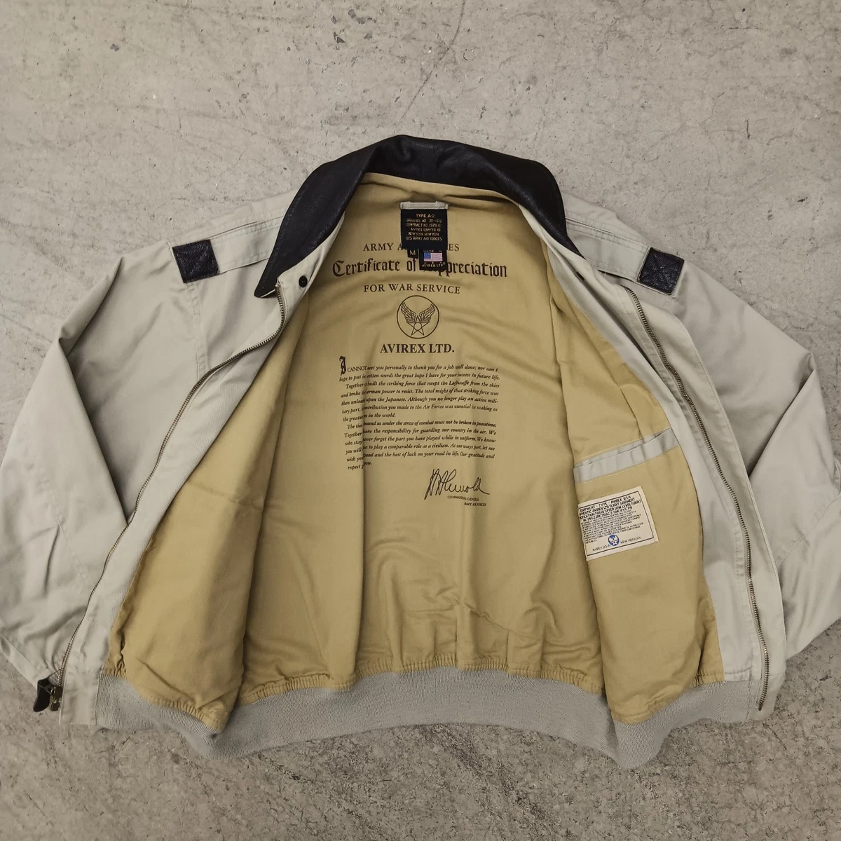 Avirex A2 Flight Jacket In Vintage Outerwear Coats & Jackets For