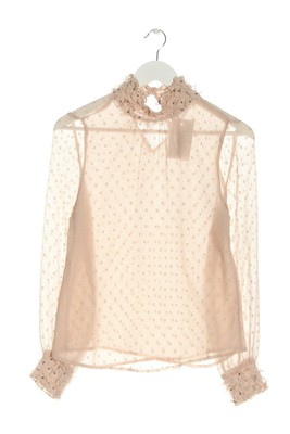 ZARA BASIC Hemd-Bluse Damen Bluse Gr. DE 34 creme Casual-Look