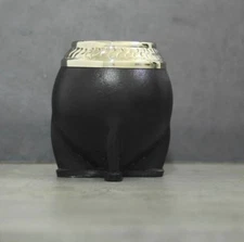 Torpedo Leather Chiseled Mate Gourd. Argentinian, Handcrafted, Gift, Gaucho.