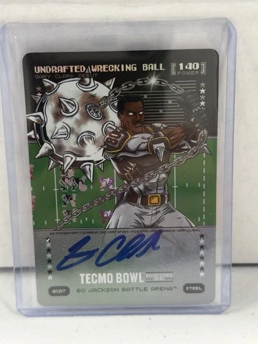 2026 Bo Jackson Battle Arena Tecmo Bowl Gary Clark UNDRAFTED WRECKING BALL AUTO