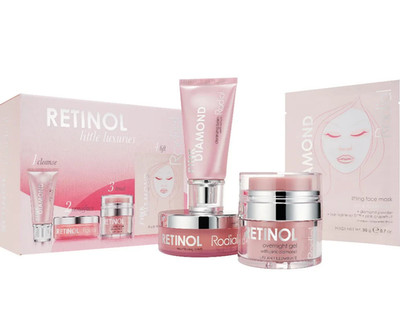 Rodial Retinol PinkDiamond Set Pads, Overnight Gel, Maske & Reiniger REISE NEU