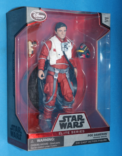 STAR WARS ELITE SERIES POE DAMERON X-WING  6" DIE CAST FIGURE DISNEY STORE NEW - Picture 1 of 3