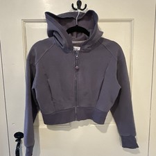 Athleta Girl Jacket Kids 8-10 Purple Dusk Violet Retroactive Midi Full Zip Hood