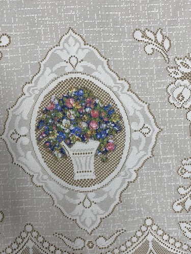 Lace Fabric Curtain Window Panel Kitchen Polyester Tulle Mesh 18” X 72” White - Picture 5 of 7