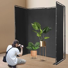 Backdrop Stand Floor Standing Photography Backdrop Stand w/Black Cloth 4 2.4m