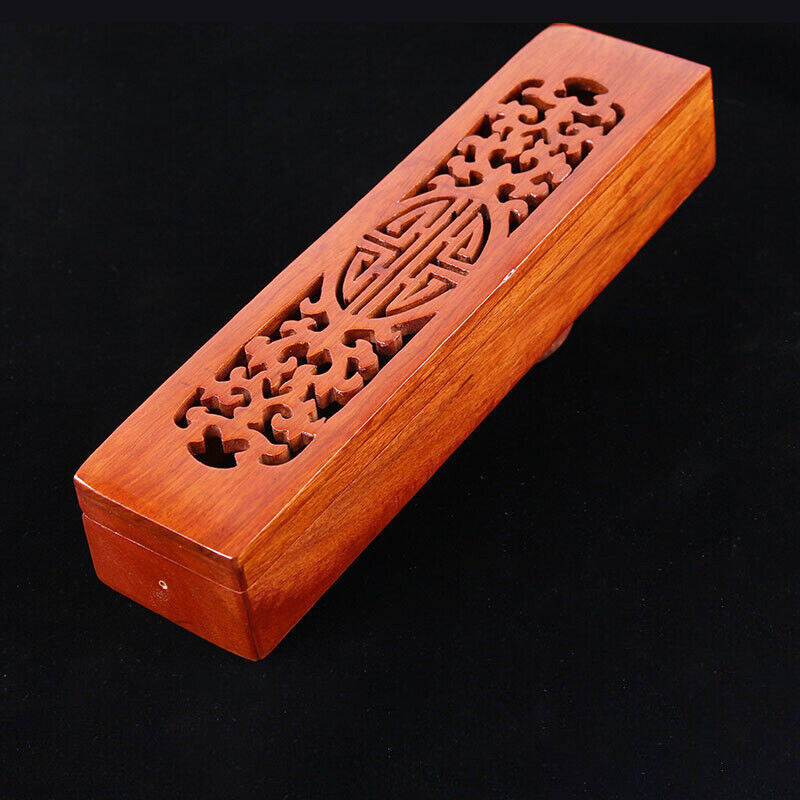 Wooden Stick Incense Burner Hollowed Box Holder Case for Yoga Spa Tea Ceremony