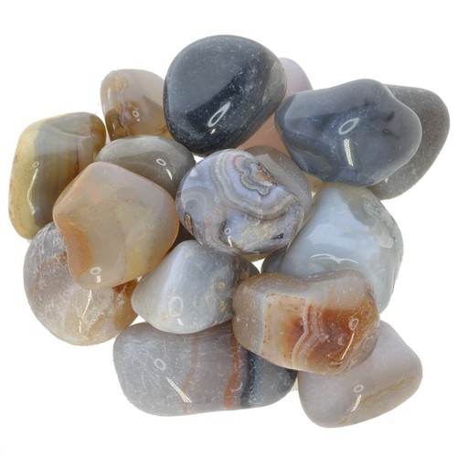 Piedras caídas de ágata gris de 1 lb - Grado 2 - XLarge - 1,75" a 2" promedio - Imagen 1 de 2