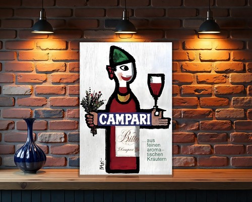 Camparı Bitter German Herb Aroma Vintage Heavy Metal  Sign – 60x40cm - Picture 1 of 5