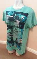 Cedarwood State Mens Size 38" Chest S Green Space T Shirt Top Holiday Wear Tee