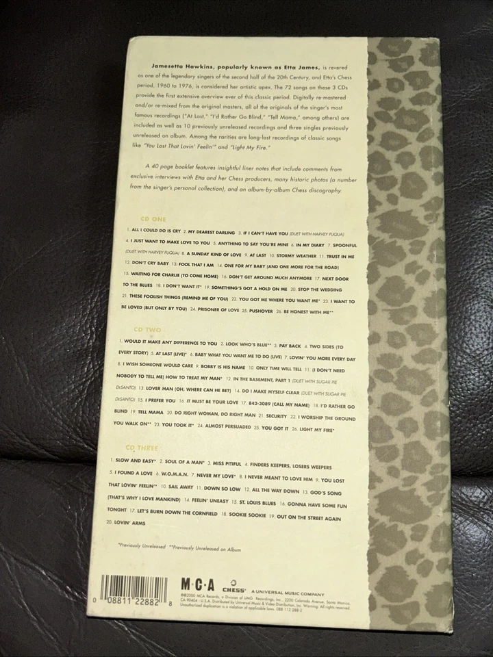 ETTA JAMES – The Chess Box - BOX SET - 3 x CD - US - BLUES / R&B Top Zustand - Bild 2 von 4