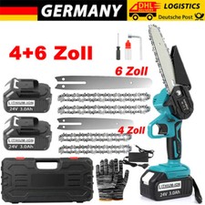 Mini Kettensäge 6 Zoll Elektro Kettensägen Handkettensäge 24V Akku für Makita DE