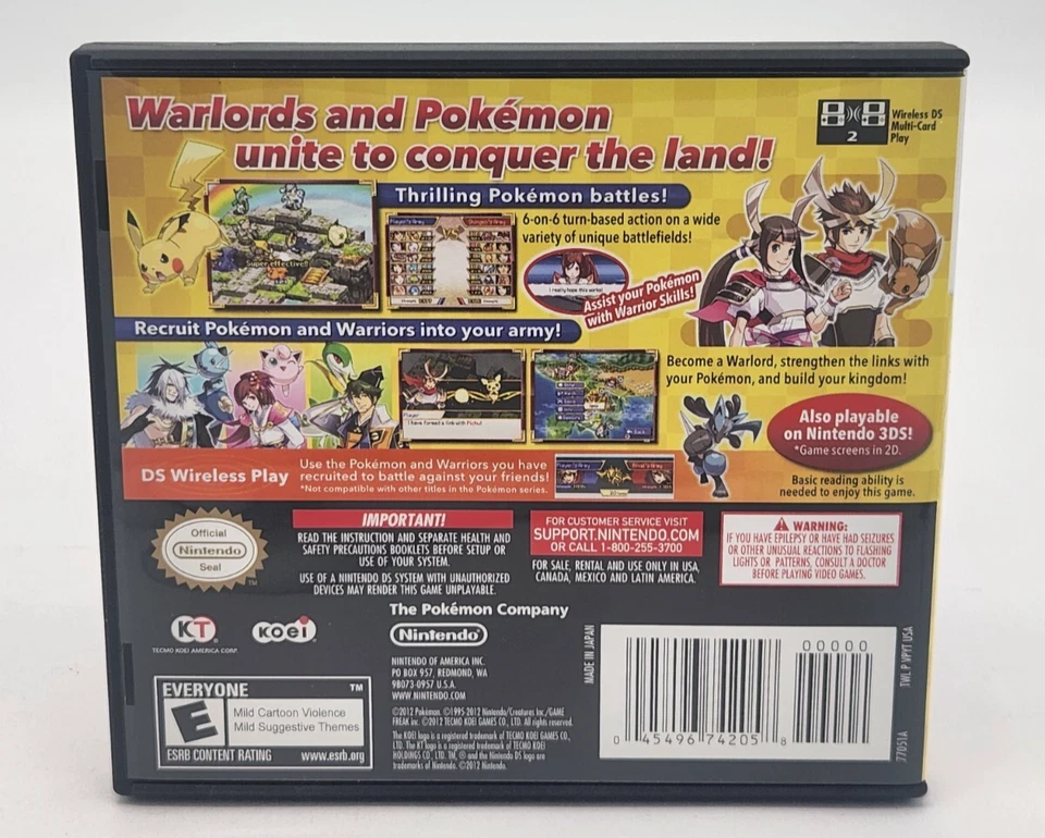 No Game. Pokemon Conquest (Nintendo DS, 2012) - CASE AND MANUAL ONLY No Game - Image 2 of 4