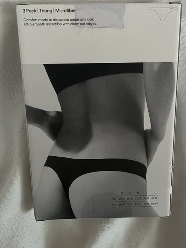 NEW Calvin Klein Invisible No Panty Line Thong 3 Pack Nude Size XLARGE QD3558 - Picture 6 of 6