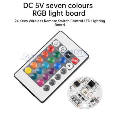 Colorful RGB Light Board 24 Key Wireless Remote Control Switch LED Control DC 5V