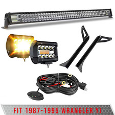 For 1987-95 Jeep Wrangler Yj Mounting Bracket 52 Inch Led Light Bar 4 Pods