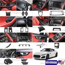 Abs Carbon Fiber Interior Full Set Cover Trim Kit For Jaguar F-type X152 2013-25