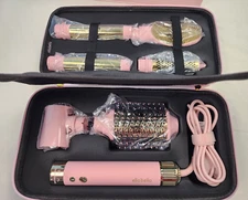 ELLA BELLA PINK 6 in 1 Hot Air Styler, Hair Dryer & Straightener New - Open Box