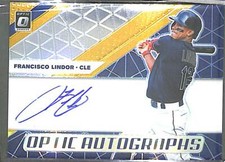 2019 Donruss Optic Gold Prizm Optic Autographs #OA-FL Francisco Lindor No 3 of 5