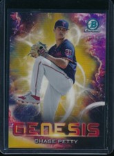 CHASE PETTY 2021 Bowman Chrome Draft GENESIS GOLD REFRACTOR #/50 Rookie Card RC