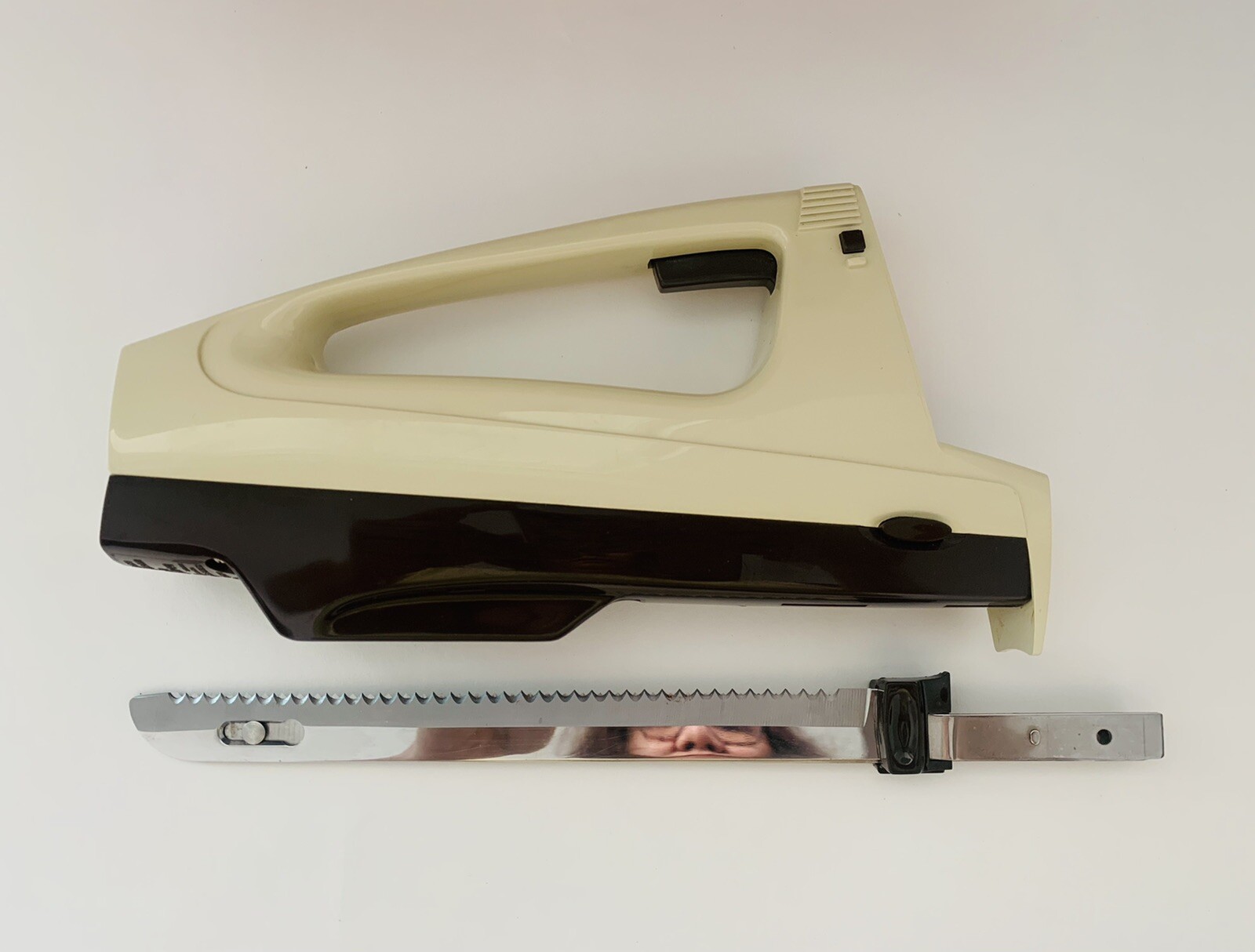 Vintage Sunbeam Deluxe Electric Slicing Knife 6-36 Almond Color Tested Works