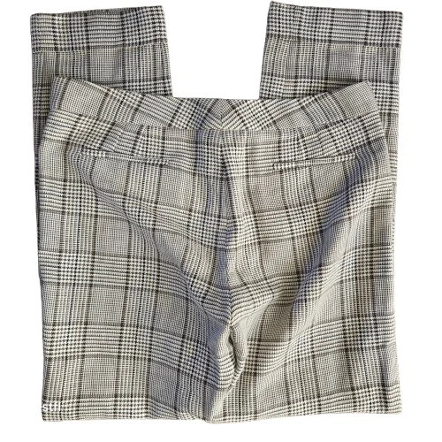 Armani Collezioni plaid trousers linen wool cotton straight fit size 8 - Image 2 of 4