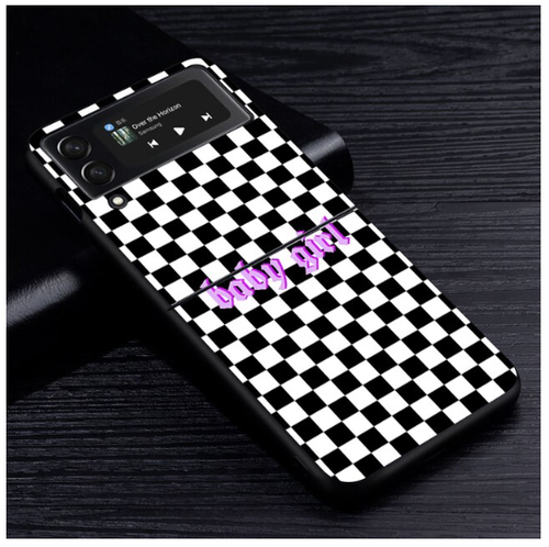 Checkerboard Checkered Coque Cover Case for Samsung Galaxy Z Flip 5 Z Flip 4 - Photo 6 sur 10