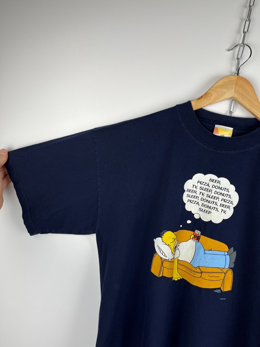 Vintage 90's The Simpson 1998 Fox Film Homer Sleep Men's T