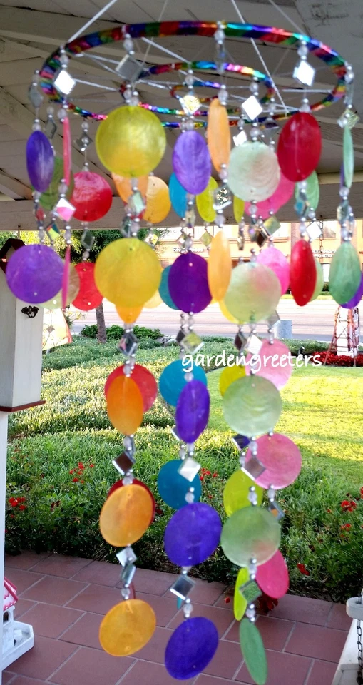 CAPIZ SHELL WINDCHIMES MIXED CAPIZ CHIMES MIXED COLORS - Image 3 of 4