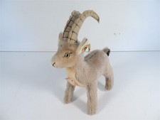 Steiff Capricorn Rocky Goat Mohair 1620/22 Stuffed Animal 8.5" Tall 7" W Vintage