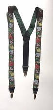 VTG Warner Bros Cartoon Looney Tunes Pant Suspenders 1997 Christmas Colorful