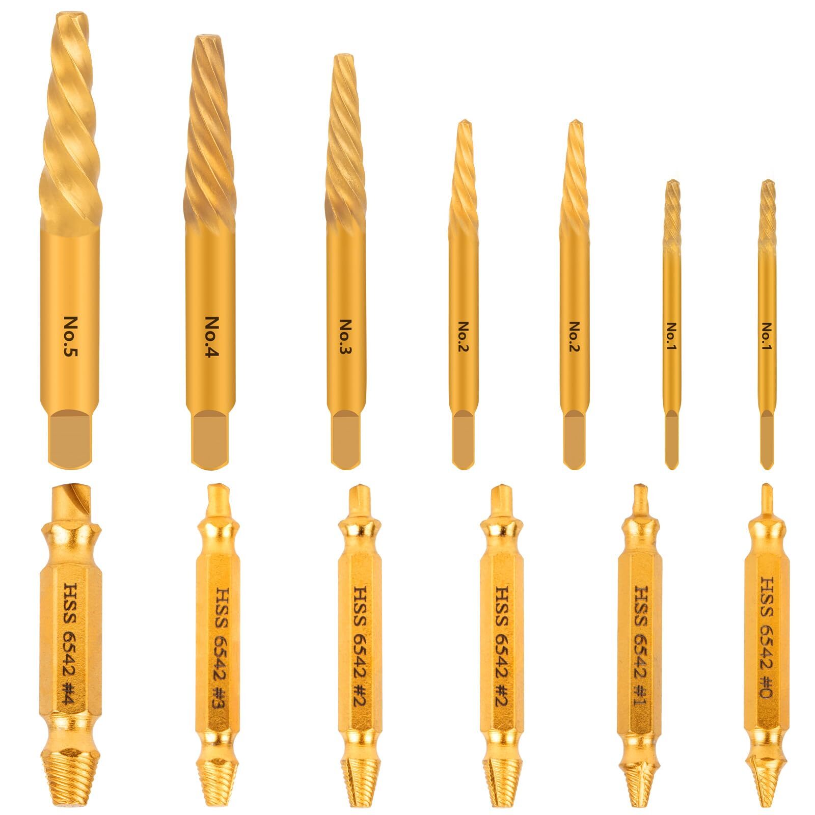 13 PCS Easy Out Bolt Extractor Set Drill Bit Tools for Rusty Broken Screw