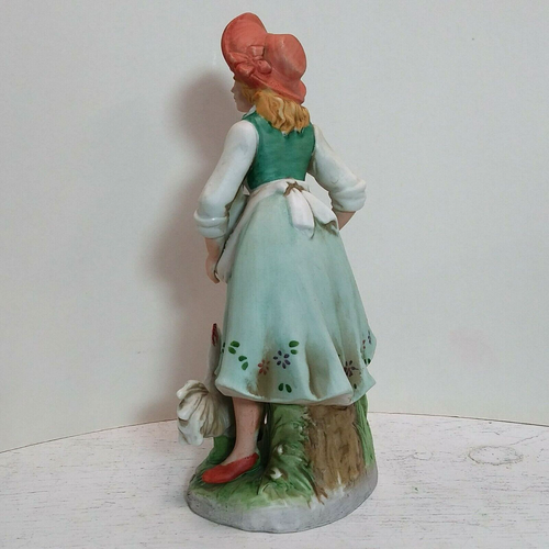 Porcelain Bisque Figurines Harvesting Girl Homco #8881 Vintage - Picture 4 of 11