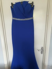 Pia Michi Prom Dress Style Number 1927 Bandeau Blue Size 12