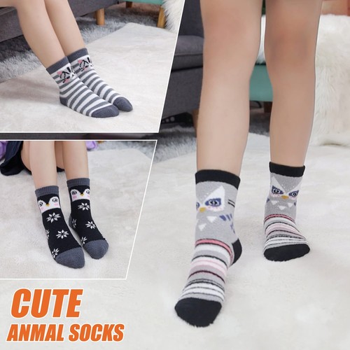 Kids Non Slip Fuzzy Socks Toddlers Boys Girls with Grips Anti-Slip Cozy Fluff... - Picture 3 of 6
