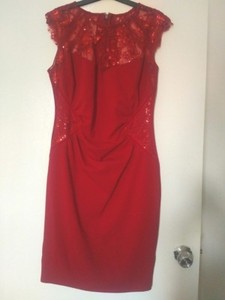 lipsy red sequin dress