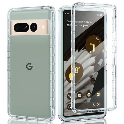 Case For Google Pixel 9 Pro 8 Gradient Clear Slim TPU Built-in Screen Protector