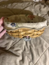 VTG Longaberger Horizon of Hope Basket Liner Tie on Breast Cancer Awareness