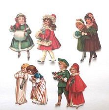 3D UPick Victorian Children Winter Christmas Scrapbook Card Embellishment