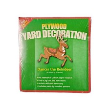 DANCER the REINDEER Plywood Yard Decoration Yard Art Jigsaw 36 x 35 Inch